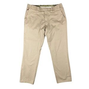 Meyer Oslo Men's Beige Organic Cotton Flex Chino Pants Size 54 Men's 38